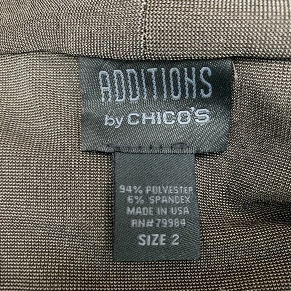 Additions by Chico's Women's Cardigan Top 2 Large 12 Brown Open Front - Picture 7 of 8